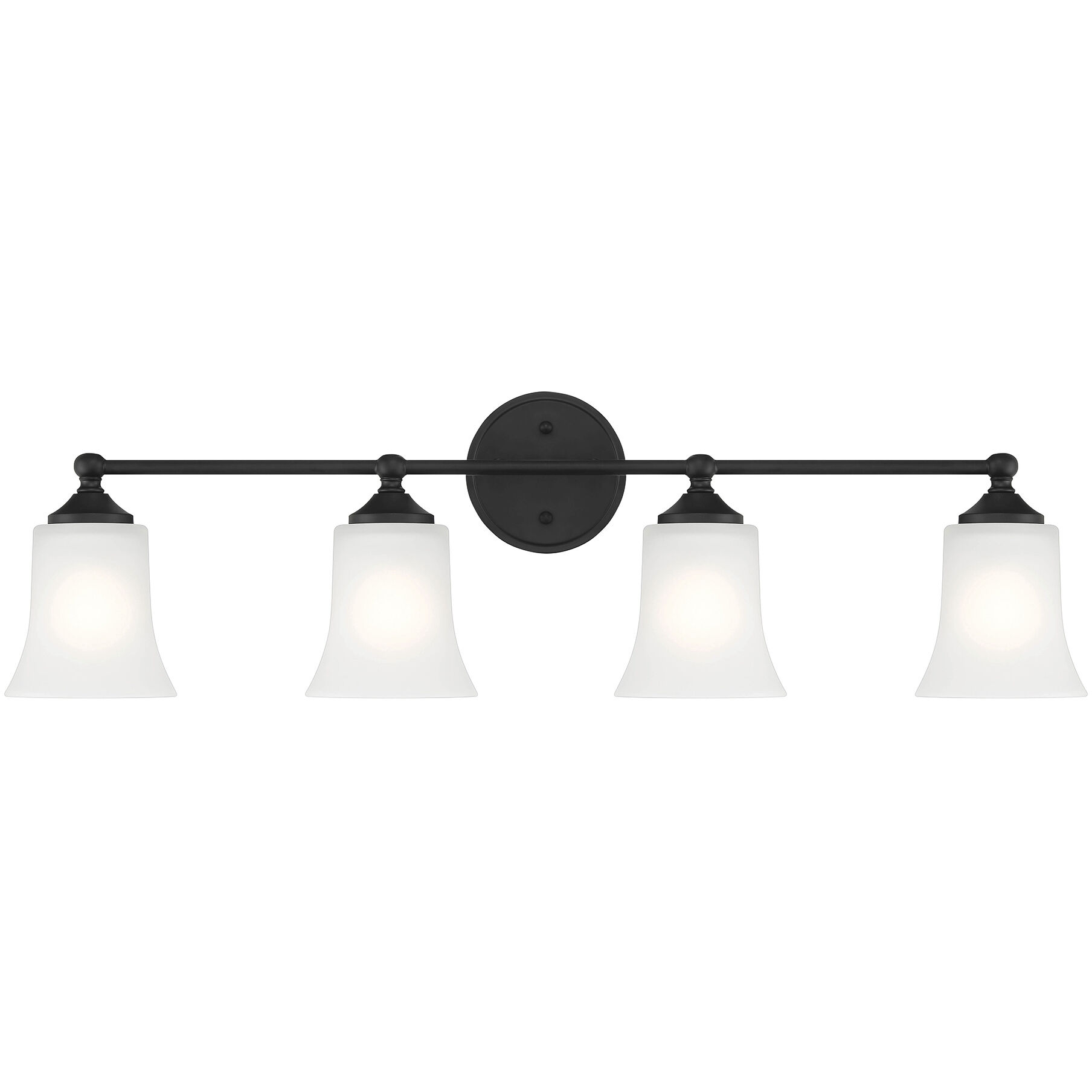 Bronson 4 Light 32 inch Matte Black Vanity Light Wall Light
